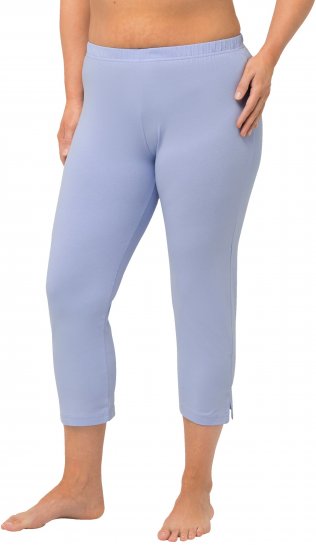 Ulla Popken Basic Stretch Knit Capris Blue - Jeans & Broeken in Grote Maten – Plus Size - 