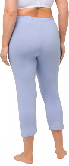Ulla Popken Basic Stretch Knit Capris Blue - Jeans & Broeken in Grote Maten – Plus Size - 