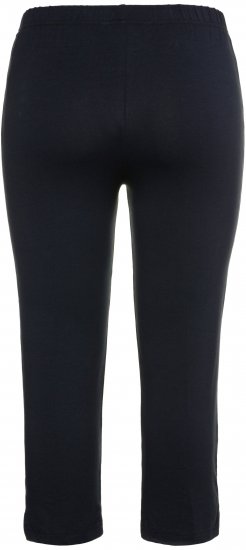Ulla Popken Basic Stretch Knit Capris Navy - Jeans & Broeken in Grote Maten – Plus Size - 