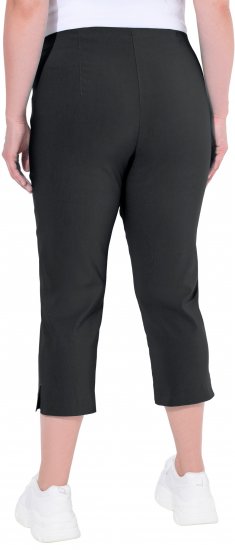 Ulla Popken Stretch Basic Bengaline Capri Pants Black - Jeans & Broeken in Grote Maten – Plus Size - 