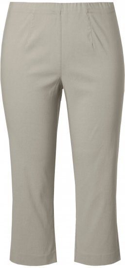 Ulla Popken Stretch Basic Bengaline Capri Pants Grey - Jeans & Broeken in Grote Maten – Plus Size - 