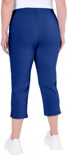 Ulla Popken Stretch Basic Bengaline Capri Pants Blue - Jeans & Broeken in Grote Maten – Plus Size - 