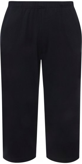 Ulla Popken Pull On Knit Elastic Waist Pocket Crop Pants Blue - Jeans & Broeken in Grote Maten – Plus Size - 