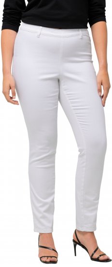 Ulla Popken Sienna Stretch Twill Jeggings Snow White - Jeans & Broeken in Grote Maten – Plus Size - 