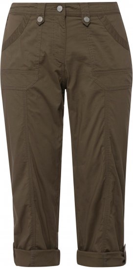 Ulla Popken Roll Tab Hem Stretch Cargo Pants Green - Jeans & Broeken in Grote Maten – Plus Size - 