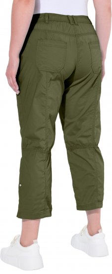 Ulla Popken Roll Tab Hem Stretch Cargo Pants Green - Jeans & Broeken in Grote Maten – Plus Size - 