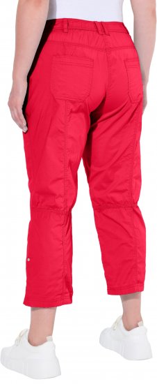 Ulla Popken Roll Tab Hem Stretch Cargo Pants Red - Jeans & Broeken in Grote Maten – Plus Size - 