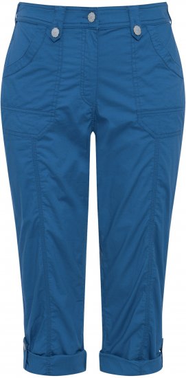Ulla Popken Roll Tab Hem Stretch Cargo Pants Blue - Jeans & Broeken in Grote Maten – Plus Size - 