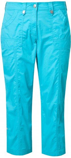 Ulla Popken Roll Tab Hem Stretch Cargo Pants Deep Aqua - Jeans & Broeken in Grote Maten – Plus Size - 