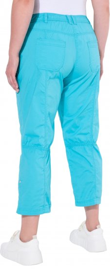 Ulla Popken Roll Tab Hem Stretch Cargo Pants Deep Aqua - Jeans & Broeken in Grote Maten – Plus Size - 