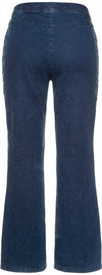 Ulla Popken Wide Leg Elastic Waist Mary Fit Marlene Stretch Jeans Denim Blue - Jeans & Broeken in Grote Maten – Plus Size - 