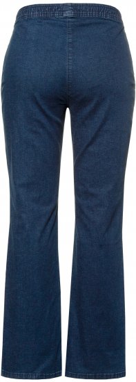 Ulla Popken Straight Leg Elastic Waist Mandy Fit Stretch Jeans Denim Blue - Jeans & Broeken in Grote Maten – Plus Size - 
