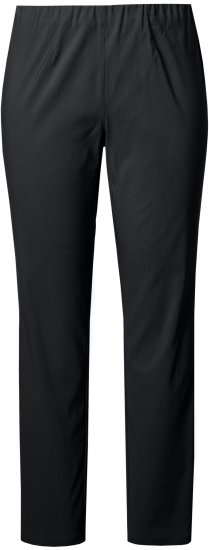 Ulla Popken Bengaline Slim Leg Sienna Fit Elastic Waist Pants Black - Jeans & Broeken in Grote Maten – Plus Size - 