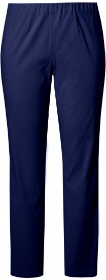 Ulla Popken Bengaline Slim Leg Sienna Fit Elastic Waist Pants Blue - Jeans & Broeken in Grote Maten – Plus Size - 