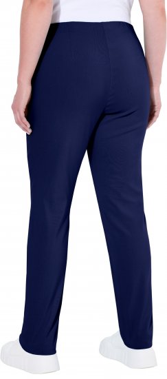 Ulla Popken Bengaline Slim Leg Sienna Fit Elastic Waist Pants Blue - Jeans & Broeken in Grote Maten – Plus Size - 