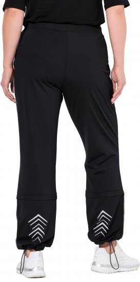 Ulla Popken Zip Off Reflective Detail Funtional Powerstretch Pants Black - Jeans & Broeken in Grote Maten – Plus Size - 
