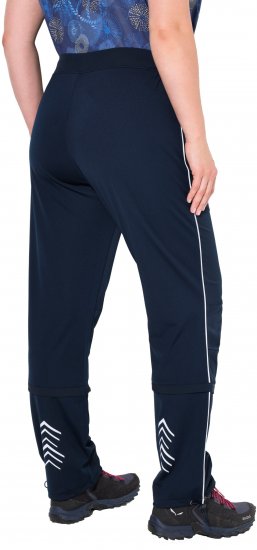 Ulla Popken Zip Off Reflective Detail Funtional Powerstretch Pants Navy - Jeans & Broeken in Grote Maten – Plus Size - 