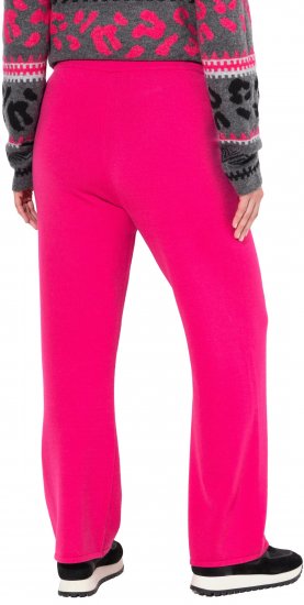 Ulla Popken Fine Sweater Knit Wide Leg Pants Red - Jeans & Broeken in Grote Maten – Plus Size - 