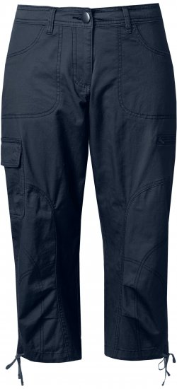 Ulla Popken Stretch Cotton Cargo Crop Pants Navy - Jeans & Broeken in Grote Maten – Plus Size - 