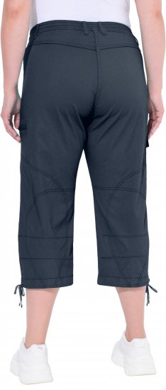 Ulla Popken Stretch Cotton Cargo Crop Pants Navy - Jeans & Broeken in Grote Maten – Plus Size - 