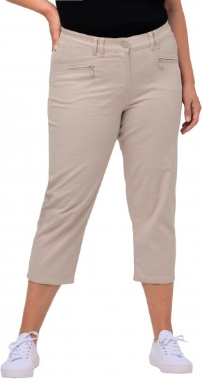 Ulla Popken Mony Stretch Capri Pants Orange - Jeans & Broeken in Grote Maten – Plus Size - 