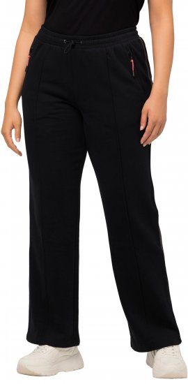 Ulla Popken Holo Detail Sweatpants Black - Jeans & Broeken in Grote Maten – Plus Size - 