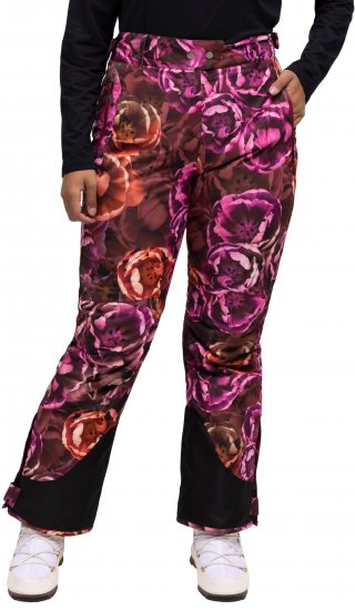 Ulla Popken Hyprar Rose Print Fully Lined Ski Pants Orange - Jeans & Broeken in Grote Maten – Plus Size - 