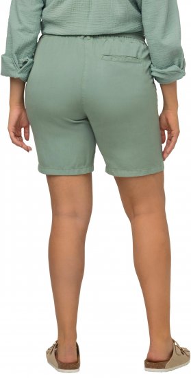Ulla Popken Tie Belt Lyocell Shorts Moss Green - Jeans & Broeken in Grote Maten – Plus Size - 