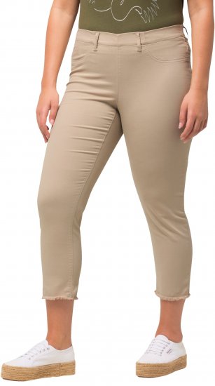 Ulla Popken Stretch Blend Bengaline Pants Dark Putty - Jeans & Broeken in Grote Maten – Plus Size - 