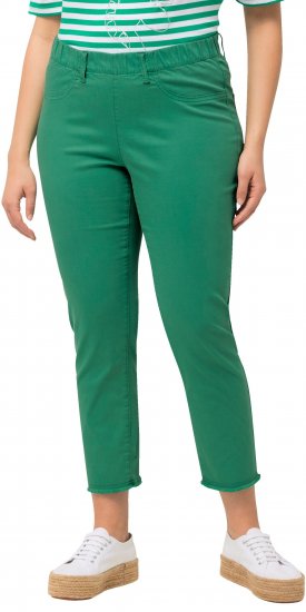 Ulla Popken Stretch Blend Bengaline Pants Emerald Green - Jeans & Broeken in Grote Maten – Plus Size - 