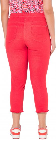 Ulla Popken Stretch Blend Bengaline Pants Neon Red - Jeans & Broeken in Grote Maten – Plus Size - 