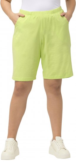 Ulla Popken Stretch Knit Bermuda Shorts Green - Jeans & Broeken in Grote Maten – Plus Size - 