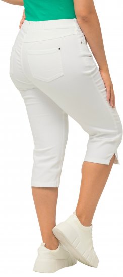 Ulla Popken Basic Capri Sarah Fit Jeans Snow White - Jeans & Broeken in Grote Maten – Plus Size - 