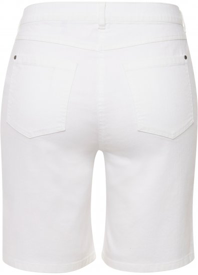 Ulla Popken Basic Denim Mandy Bermuda Shorts Snow White - Jeans & Broeken in Grote Maten – Plus Size - 