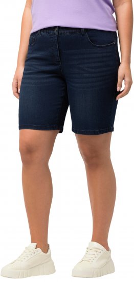 Ulla Popken Basic Denim Mandy Bermuda Shorts Blue Denim - Jeans & Broeken in Grote Maten – Plus Size - 