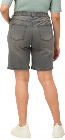 Ulla Popken Basic Denim Mandy Bermuda Shorts Denim Blue - Jeans & Broeken in Grote Maten – Plus Size - 