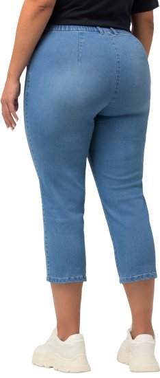 Ulla Popken Cropped Stretch Blend Mony Jeans Blue - Jeans & Broeken in Grote Maten – Plus Size - 