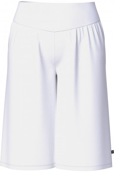 Ulla Popken Wide Leg Flared Bermuda Shorts White - Jeans & Broeken in Grote Maten – Plus Size - 