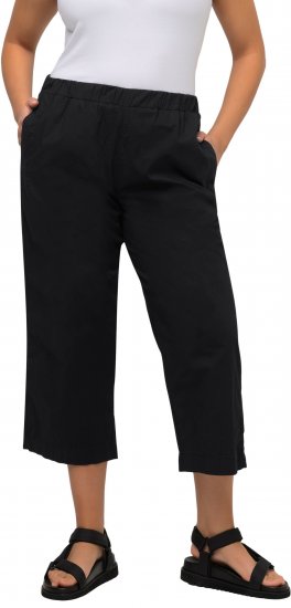 Ulla Popken Cropped Ruby Fit Pants Black - Jeans & Broeken in Grote Maten – Plus Size - 