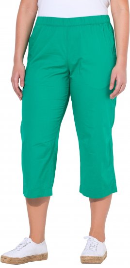 Ulla Popken Cropped Ruby Fit Pants Emerald Green - Jeans & Broeken in Grote Maten – Plus Size - 