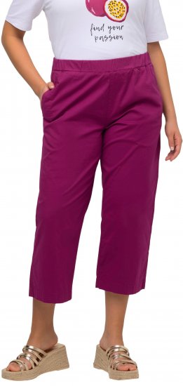 Ulla Popken Cropped Ruby Fit Pants Magnolia Red - Jeans & Broeken in Grote Maten – Plus Size - 