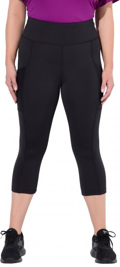 Ulla Popken Cropped High Waisted Leggings Black - Jeans & Broeken in Grote Maten – Plus Size - 