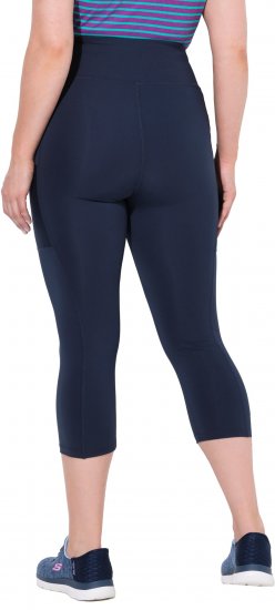 Ulla Popken Cropped High Waisted Leggings Navy - Jeans & Broeken in Grote Maten – Plus Size - 