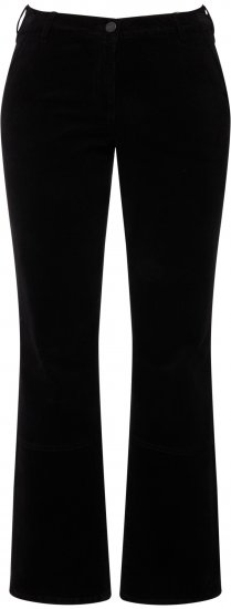 Ulla Popken Mandy Corduroy Pants Black - Jeans & Broeken in Grote Maten – Plus Size - 