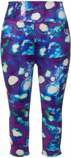 Ulla Popken Neon Bubble Quick Dry Leggings Blue - Jeans & Broeken in Grote Maten – Plus Size - 