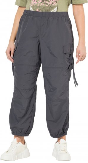 Ulla Popken Elastic Waist Cargo Pants Graphite Grey - Jeans & Broeken in Grote Maten – Plus Size - 
