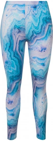 Ulla Popken Marble Ski Leggings Blue - Jeans & Broeken in Grote Maten – Plus Size - 