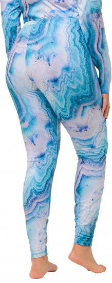 Ulla Popken Marble Ski Leggings Blue - Jeans & Broeken in Grote Maten – Plus Size - 