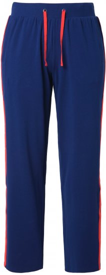 Ulla Popken Side Stripe Joggers Blue - Jeans & Broeken in Grote Maten – Plus Size - 