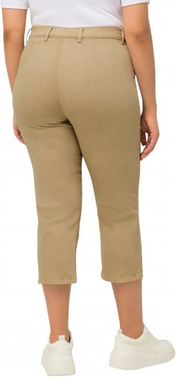 Ulla Popken Cropped Stretch Fit Mony Pants Dark Putty - Jeans & Broeken in Grote Maten – Plus Size - 